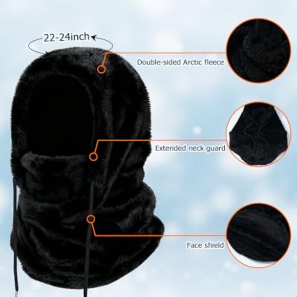Fleece Windproof Ski Mask Balaclava Winter Warm Face Cover Unisex Adjustable main image 8